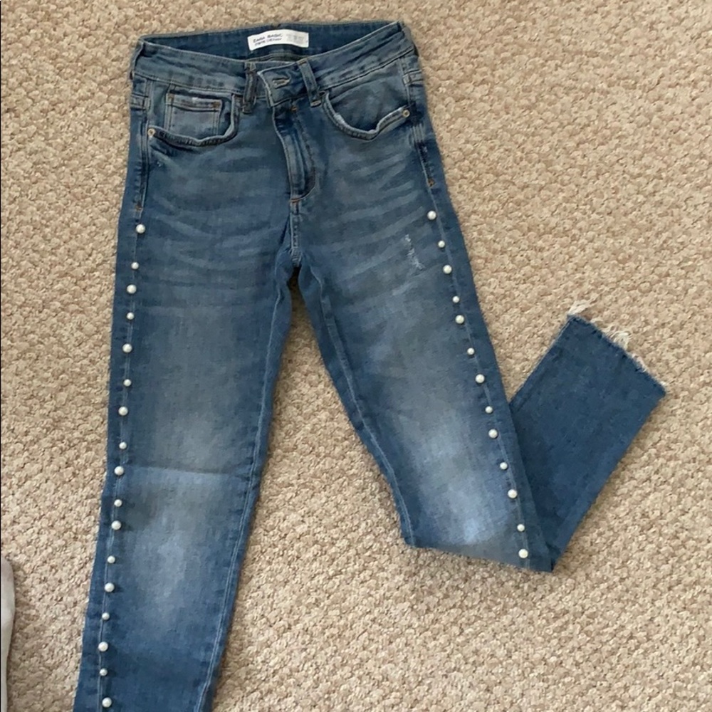 Zara pearl jeans 👖